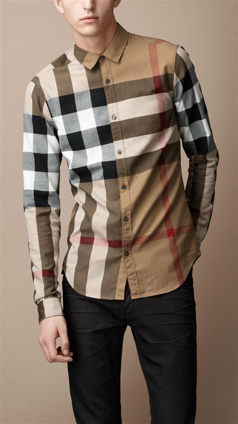 mens burberry print shirt|Burberry men's shirts australia.